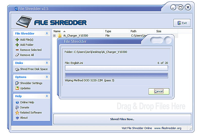 File Shredder Data Wipe Software